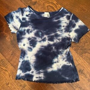 Paper Crane Blue & White Tie Dye T-Shirt